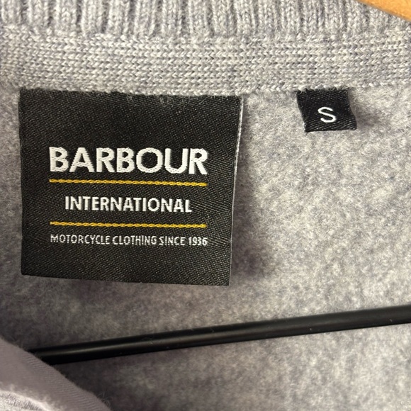 Barbour Men’s Light Gray Zip-Button Knit Sweater - Picture 4 of 4